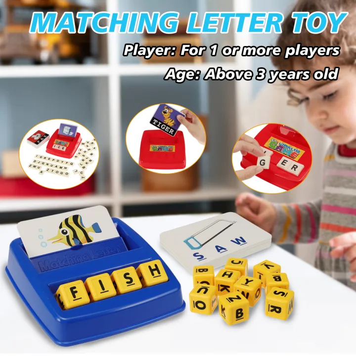 Matching Letter Game Match Game Spelling Reading English Alphabet ...