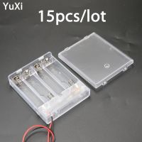 ✸ 15pcs/lot 4x AA Battery Holder Box Case New 4 AA Battery Holder Box Case With ON/OFF Switch Battery storage box