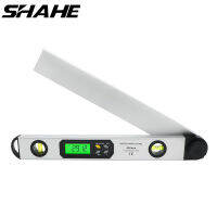 SHAHE ดิจิตอลมุม Finder ไม้โปรแทรกเตอร์ไม้บรรทัดดิจิตอล Goniometer 400มิลลิเมตร225 ° ที่มีระดับแนวนอนและแนวตั้งจอแสดงผล LCD ไม้บรรทัด