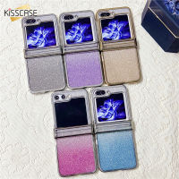 KISSCASE เคสโทรศัพท์กากเพชรซิลิโคนใสสำหรับ Samsung Galaxy Z Flip 5 4 3 5G เคสบานพับ Flip5ฝาครอบป้องกัน Flip4 Flip3 5G เคสนิ่มฝาครอบกันกระแทก5G