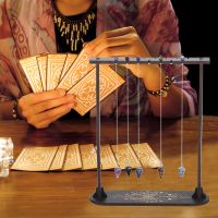 卍 Crystal bracket crystal pendant wooden pendulum display frame witch decoration