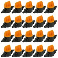 10-300PCS Garden Hose 1/4 Miniature Valve 4/7mm Barb Control Valve Irrigation Water Garden Tap 4/7 Hose Waterstop Connector Valves