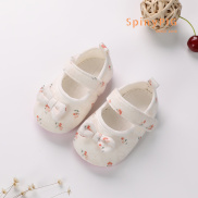 Giày tập đi cho bé gái 0-18 tháng tuổi chất liệu cotton cực xinh giúp
