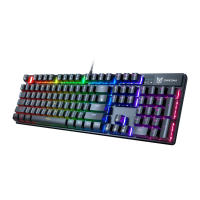 Onikuma MAJIN RGB Gaming Keyboard Mechanical Blue Switch คีย์บอร์ดเกมมิ่ง - ดำ