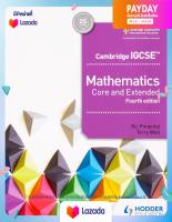 (คู่มือเตรียมสอบ)พร้อมส่ง Cambridge Igcse Mathematics Core (4th Expanded) [Paperback]