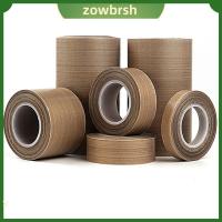 ZOWBRSH 10m/Roll ไฟฟ้า ฉนวน สารหน่วงไฟ ผ้าเทปผ้า เทป PTFE ทนต่ออุณหภูมิสูง เครื่องปิดผนึกกาว