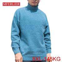 สเวตเตอร์ผู้ชายขนาดใหญ่7XL 6XL 5XL 145กก. เสื้อสเวตเตอร์แขนยาวฤดูใบไม้ร่วง