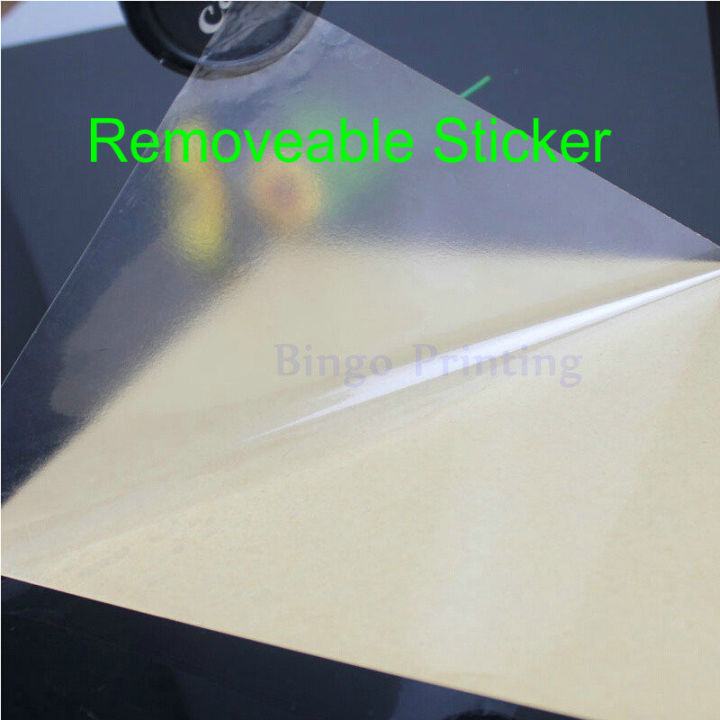 30 Sheets A4 Transparent Clear Removeable ( Not Permanent Glue) Sticker ONLY For Laser Printer Lamination Film