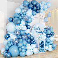 ลูกโป่งสีฟ้า Garland Arch ชุดวันเกิด Party Decor เด็กงานแต่งงานอุปกรณ์งานเลี้ยงวันเกิด Baby Shower Decor บอลลูน-Zitao