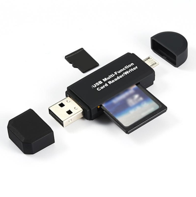 OTG Card Reader Micro SD/SD Card/USB TF ความเร็วสูง 2.0 Card Reader