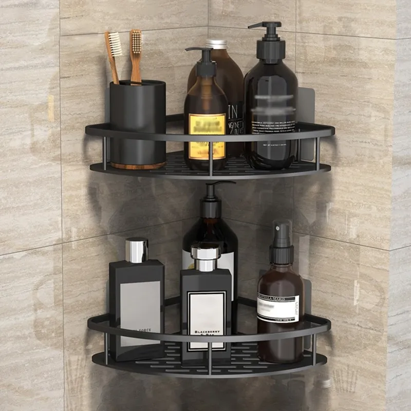 Bathroom Corner Shelf Without Drilling Rustproof Shampoo Holder Bathroom  Decor