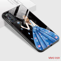 เคสมือถือ เคสโทรศัพท์ เคส Vivo V19 แฟชั่นสาวที่สง่างามกลับดูกรณีงานแต่งงานพรรคชุดเคลือบเงากระจกปกหลังสำหรับสาวผู้หญิงปลอก