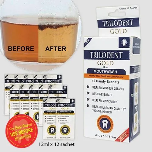 Trilodent Gold Mouthwash Sachet Lazada PH