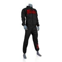 Fairtex Sauna Sweat Suit  VS3 Vinyl Black-red logo weight cuts before fights ( S,M,L,XL,XXL ) ชุดลดน้ำหนักนักมวย แฟร์แท้กซ์ ไวนิล ของแท้จากโรงงาน