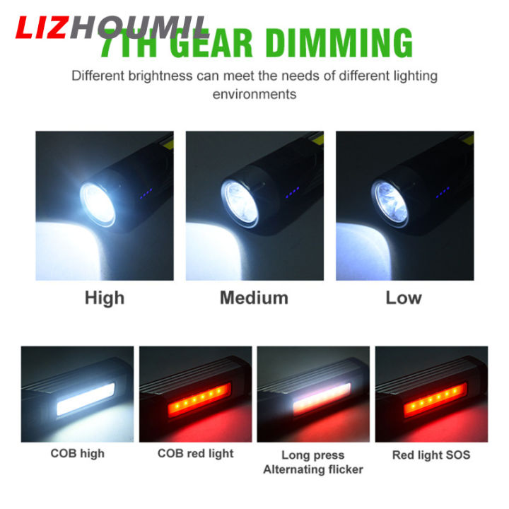 lizhoumil-ไฟทำงาน-led-แบบพกพาพร้อมหัวหมุนได้เป็นองศา60ระดับไฟฉายไฟฉายที่มีประสิทธิภาพ-usb-ชาร์จได้7ระดับ