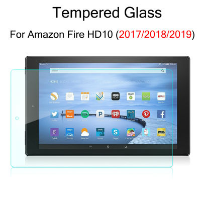 สำหรับ Amazon Fire HD10 10.1 2017 2018 2019กระจกเทมเปอร์ป้องกันปกป้องหน้าจอ