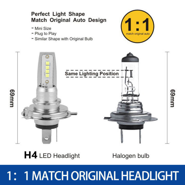 super-bright-2ชิ้น-h4รถยนต์-led-ไฟตัดหมอกไฟหน้า12โวลต์80วัตต์กันน้ำไฟขับรถปลอดภัยและไม่มีจุดสีดำซีลกันฝุ่น