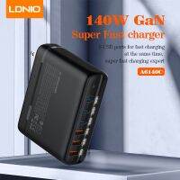 LDNIO 140W ที่ชาร์จจอ GaN USB Type C ชาร์จเร็วสุดโทรศัพท์เดสก์ท็อป Samsung ที่ชาร์จสำหรับไอโฟน