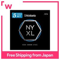 DAddario เหล็กล้วน NYXL 024กุหลาบ NYS024สตริงสำหรับไฟฟ้า/กีตาร์โปร่งชุด5ชิ้น