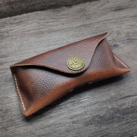 Fashion Men Vintage Leather Eyewear Bag Case