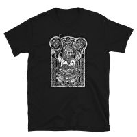 เสื้อยืดคอกลมเสื้อยืด พิมพ์ลาย Day of the Dead Occult Witchcraft สีเข้มS-5XL  6CQX