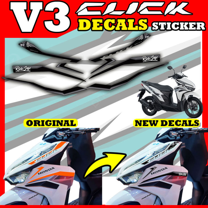 HONDA CLICK V3 DECALS STICKER / HONDA CLICK VERSION 3 DECALS / HONDA ...