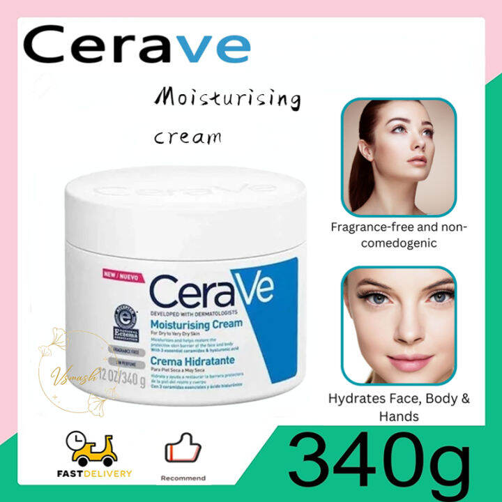CeraVe face cream for moisturizing dry skin and repairing skin barrier