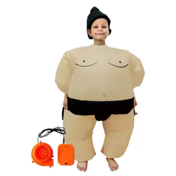 Inflatable Sumo Wrestler Costume Suit Unisex Blow up Party Fat