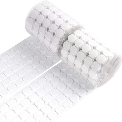 1000Pairs Self Adhesive Fastener Tape Dots 10/15/20mm Disc Adhesive Strong Glue Magic Sticker Round Coins Hook Loop Glue Tape