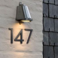 【LZ】▥﹍✸  Big Black House Number Floating Sign 15cm Modern Door Numbers Building Signage Outdoor Huisnummer Numeros Casa Address Plate