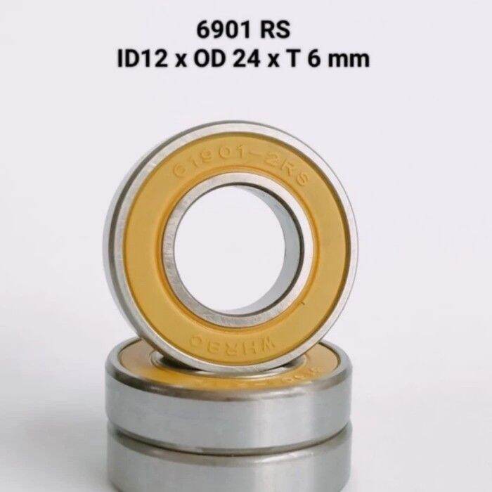 6901-2RS Cuscinetti A Sfera 12x24x6mm Doppia Sigilla Acciaio Cromato Z2