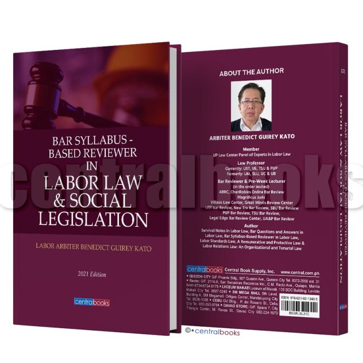 Bar SyllabusBased Reviewer in Labor Law & Social Legislation (2021) by