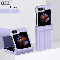 HOCE สำหรับกระเป๋าเดินทาง Zflip5 3in1บานพับเคสซิลิโคนโทรศัพท์สีแท้สำหรับ Samsung Galaxy Z พลิก5กรณียากลำต้นฝาครอบกล่องกันกระแทก