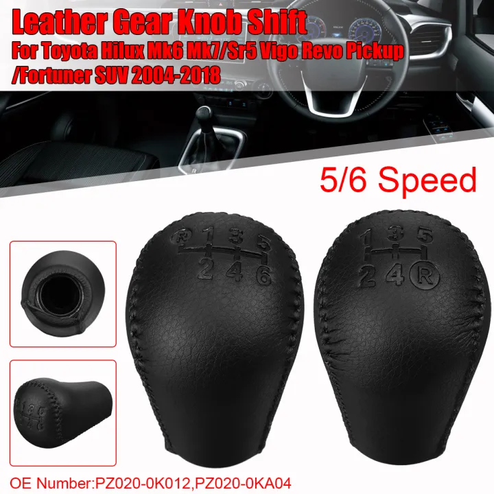 TOYOTA HILUX SR5 FORTUNER SET LEATHER MANUAL-4WD GEAR SHIFT KNOB TRD ...