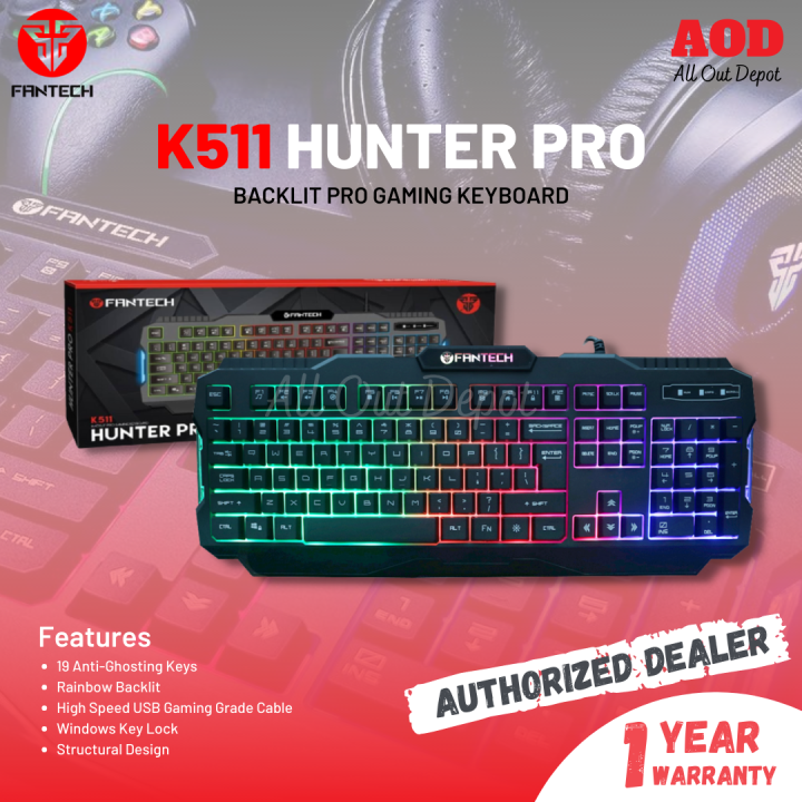 FANTECH K511 HUNTER PRO RGB 19 Keys Anti-Ghosting Membrane Gaming ...