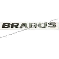 ป้ายโลโก้รถ BRABUS ตัวนูน ขนาด 3 x 23 cm. สีโครเมี่ยม สำหรับ ตกแต่ง Mercedes Benz