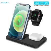 ZZOOI 3 in 1 22W Fast Wireless Charger Stand Dock Station For Samsung S21 S22 iPhone14 13 12 11 XS XR X 8 Apple Watch 7 Airpods Pro