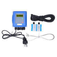 TUF-2000B DN50mm-700mm TM-1 RS485 ติดผนังดิจิตอล LCD Ultrasonic Flowmeter เครื่องทดสอบ 100-240V