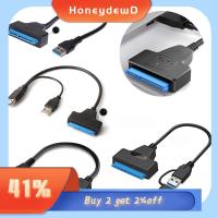 HONEYDEWD ซาต้า SATA ความเร็วสูงความเร็วสูง HDD SSD ภายนอก ตัวแปลง UASP 2.5นิ้วค่ะ USB 3.0เป็น SATA ตัวแปลง22พิน ไดรเวอร์ฮาร์ดดิสก์ สายอะแดปเตอร์