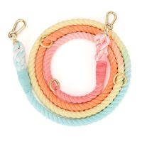 Dog Leash Round Cotton Dogs Lead Rope Colorful Pet Long Leashes Belt Outdoor Dog Walking Training Leads Ropes