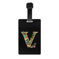 Letter V Luggage Tag for Suitcase Suitcase Identifiers Name Labels Card Women Men Kid Travel 【AUG】