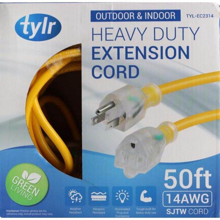 ☀Heavy Duty Extension Cord 50ft TYLR brand Lazada PH