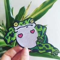 Sassy Frog Embroidered Iron on Patches for Clothing Cartoon Animal Sticker Sewing Badge Kids Bag T-Shirts Biker Jacket Accessory