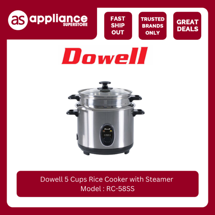 Dowell 5 Cups Rice Cooker with Steamer RC58SS Lazada PH
