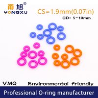 50PCS/Lot Multicolor Silicon Rubber O-Ring Silicone/VMQ Thickness CS1.9mm OD5/6/7/8/9/10x1.9mm O Ring Seal Rubber Gasket Ring