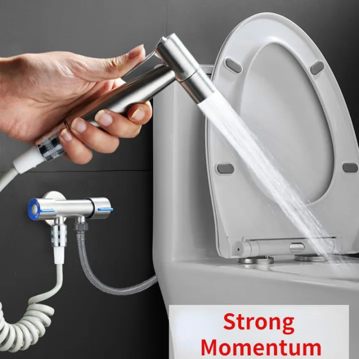 Enlifeneer 304 Stainless Steel Toilet Bidet Spray Gun Set For Bathroom