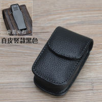 Real Leather folding presbyopia glasses case wholesale Belt Eyewear Waist bag glasses pouch Portable Genuine leather eye case