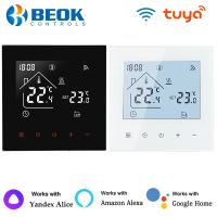 Beok Tuya WiFi Thermostat For Electric Heating Water Gas Boiler Temperature Controller Work with Alexa Google Home Alice