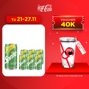 Lốc 6 Lon Nước Giải Khát Có Gas Sprite 320ml Lon