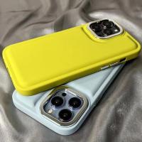 ♀▫ 【Silicone matte soft case/Dark Yellow】เคส compatible for iPhone 11 12 13 14 pro max case